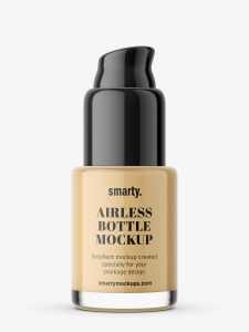 Glass airless bottle mockup