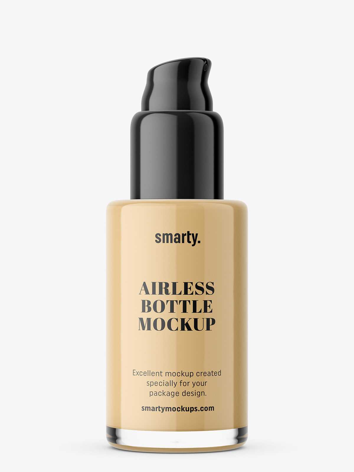 Glass airless bottle mockup