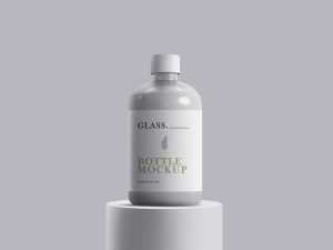 Glass Bottle Mockup