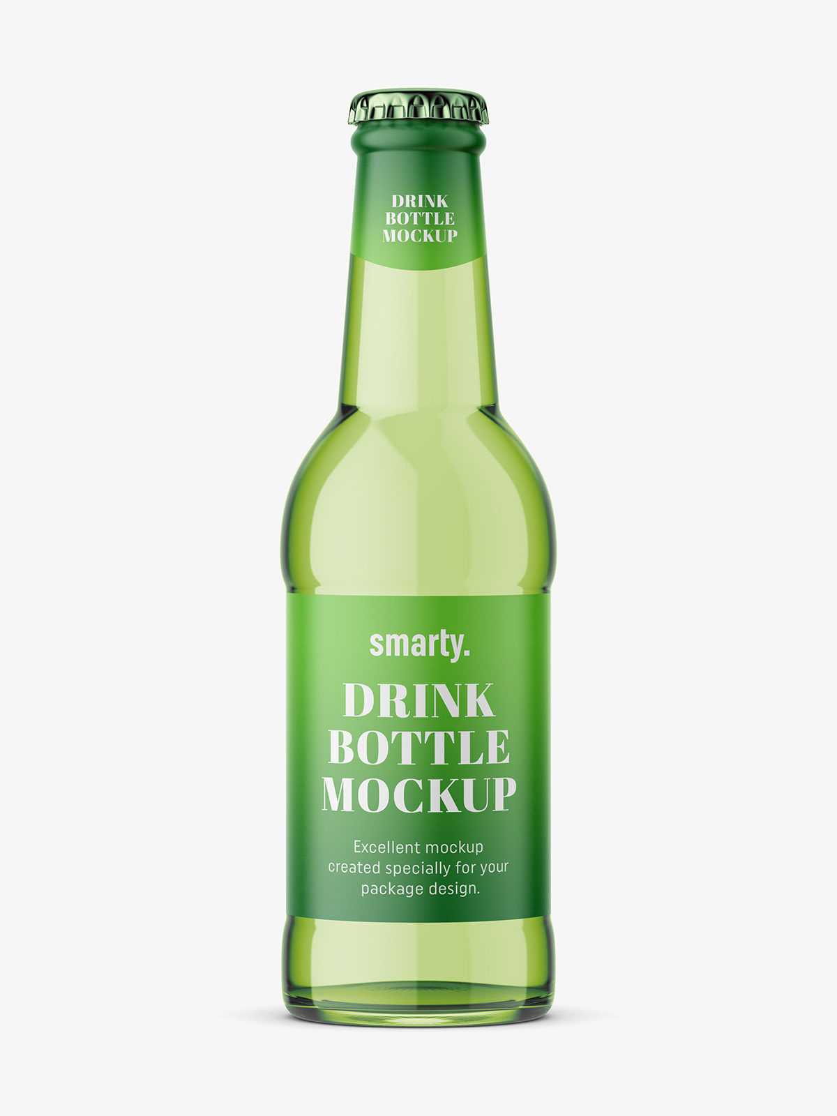 Glass bottle mockup / Transparent