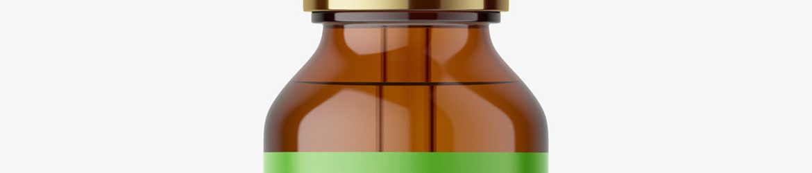 Glass bottle with dropper