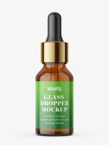 Glass bottle with dropper