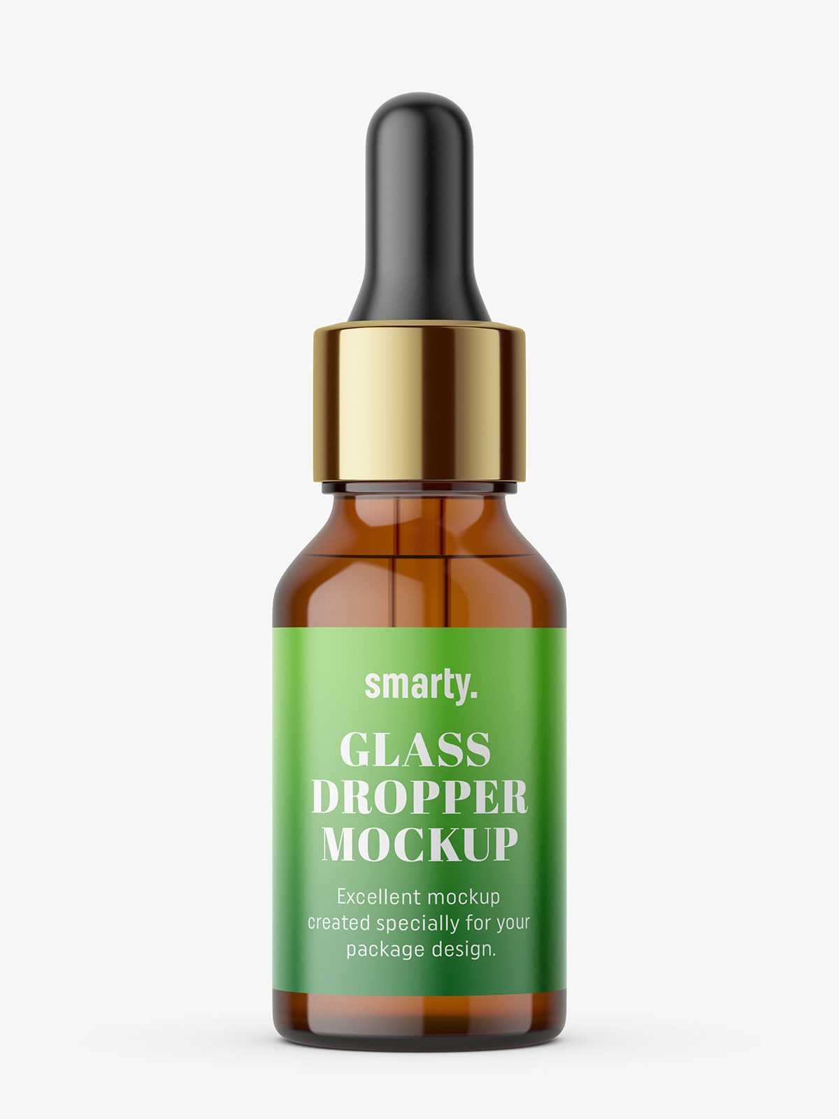 Glass bottle with dropper