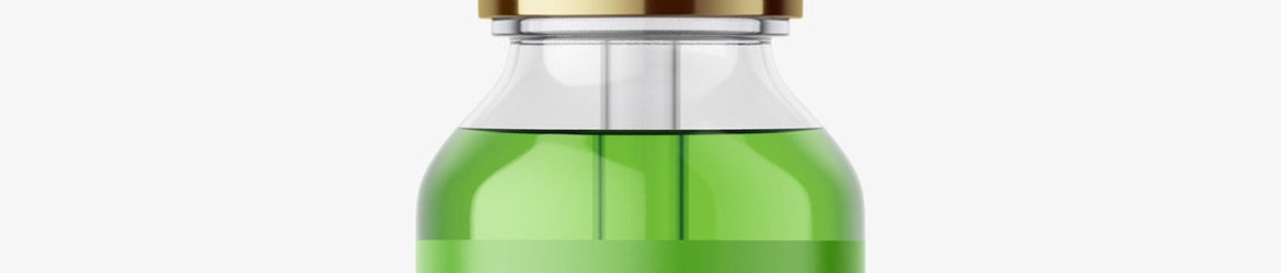 Glass bottle with dropper