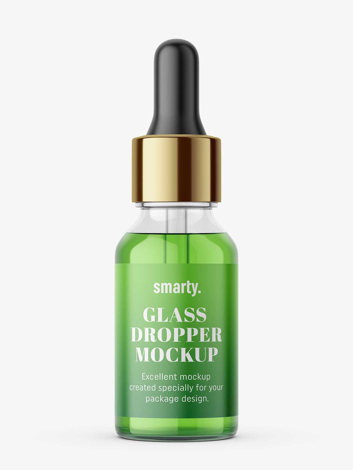 Glass bottle with dropper