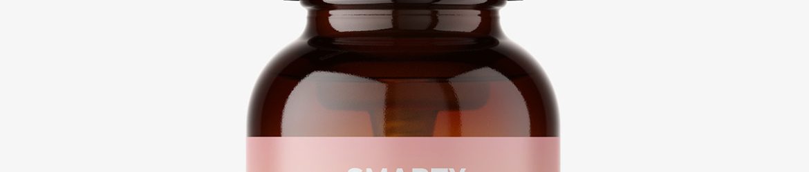 Glass bottle with foamer pump / amber