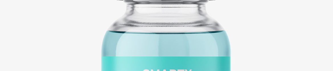 Glass bottle with foamer pump / clear