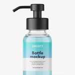 Glass bottle with foamer pump / clear