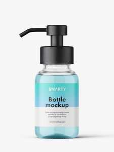 Glass bottle with foamer pump / clear