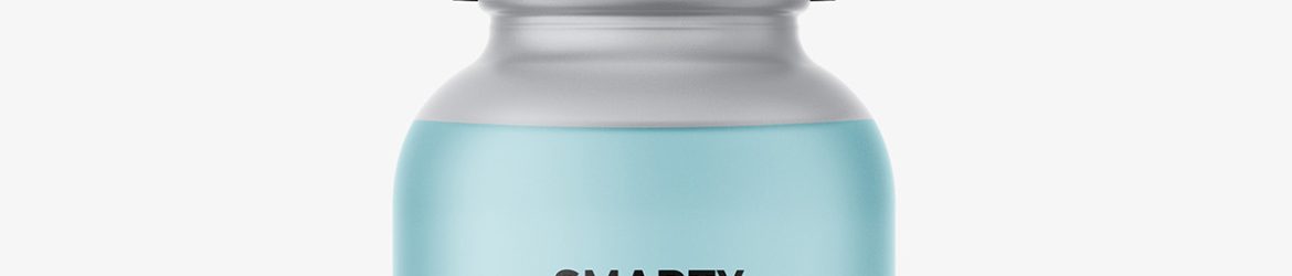 Glass bottle with foamer pump / frosted