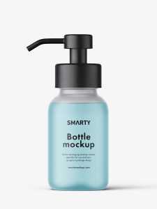 Glass bottle with foamer pump / frosted