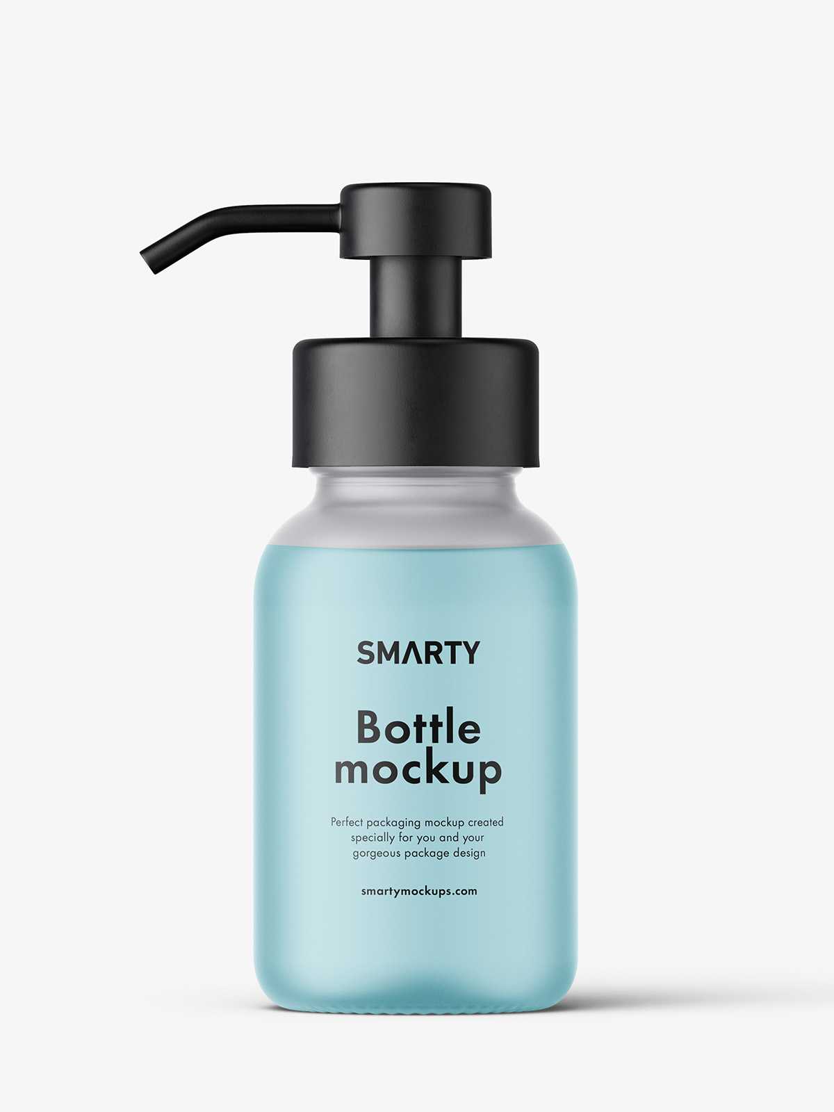 Glass bottle with foamer pump / frosted