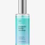 Glass bottle with mist spray mockup