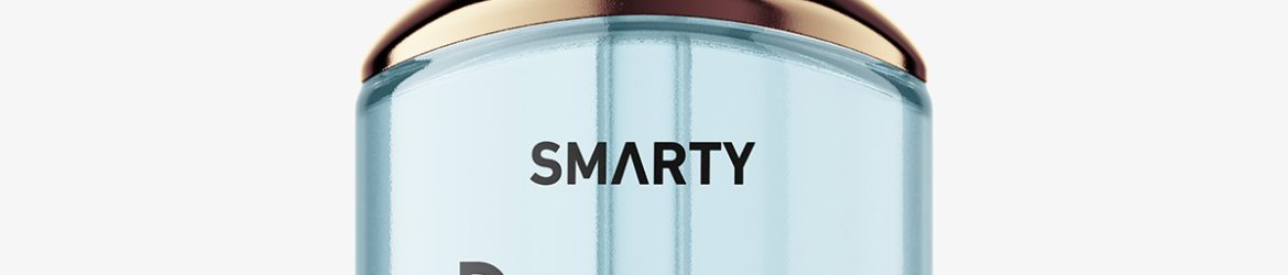 Glass dropper bottle mockup / clear