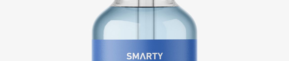 Glass dropper bottle mockup / transparent