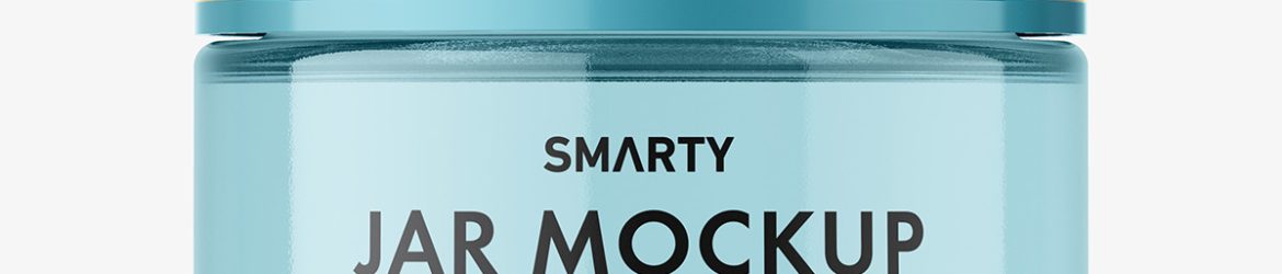 Glass jar mockup
