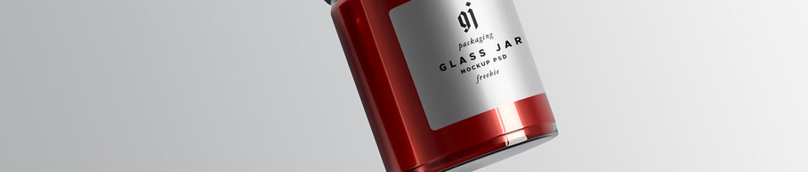 Glass Jar Mockup PSD