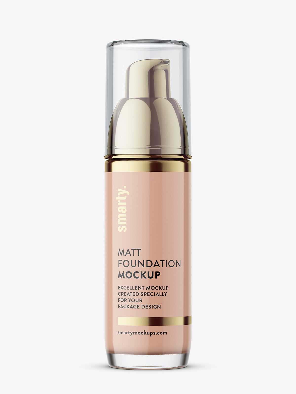 Glass matt foundation bottle mockup
