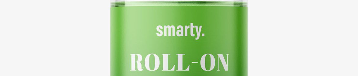 Glass roll-on bottle mockup