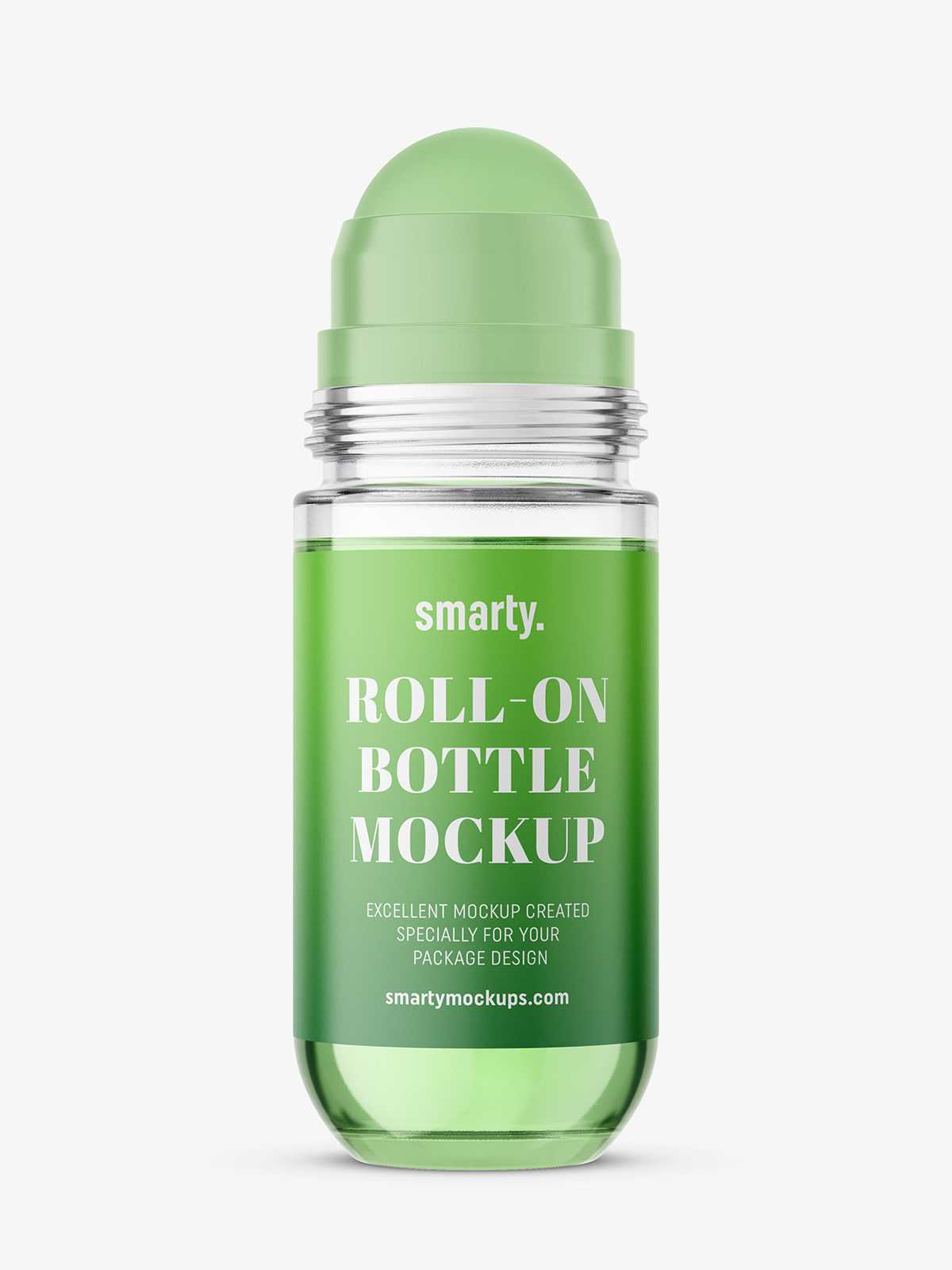 Glass roll-on bottle mockup