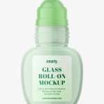 Glass roll-on bottle mockup