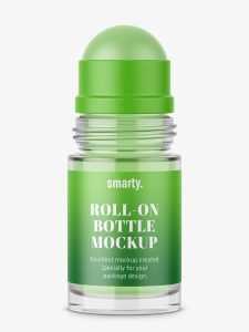 Glass roll-on bottle mockup