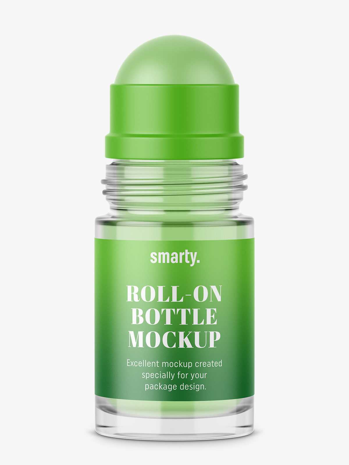 Glass roll-on bottle mockup