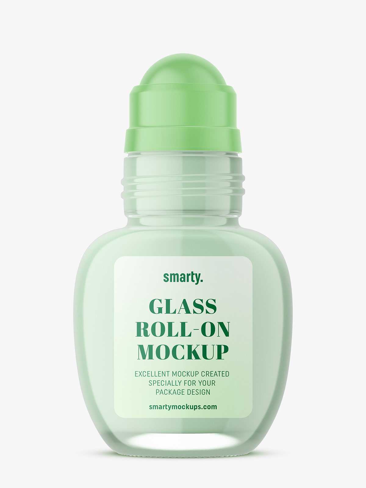 Glass roll-on bottle mockup