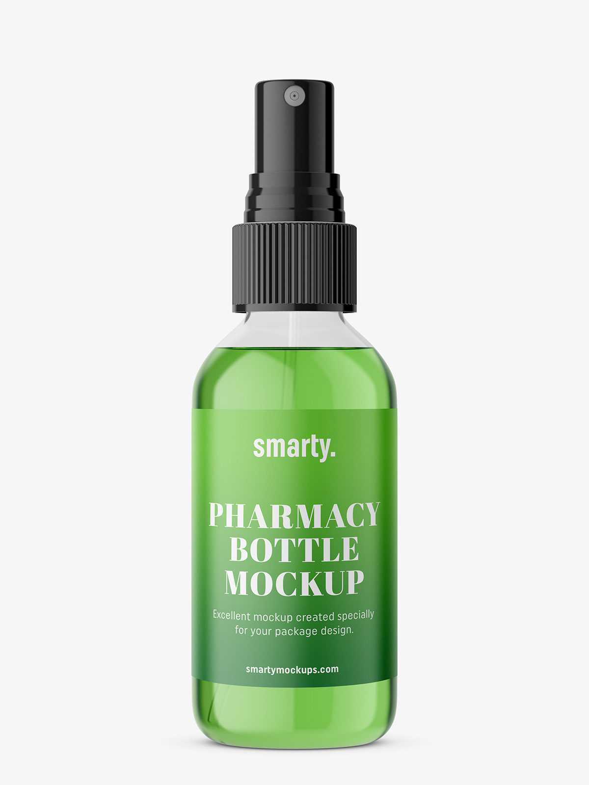 Glass spray bottle mockup