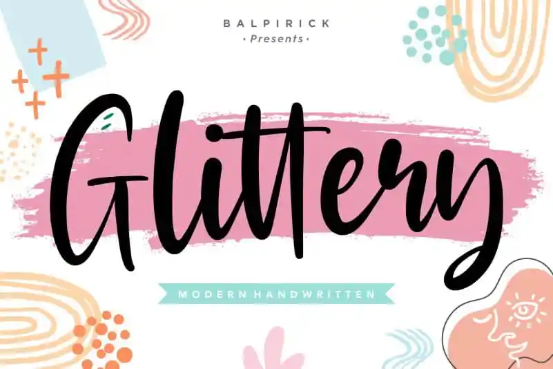 Glittery Modern Handwritten Font