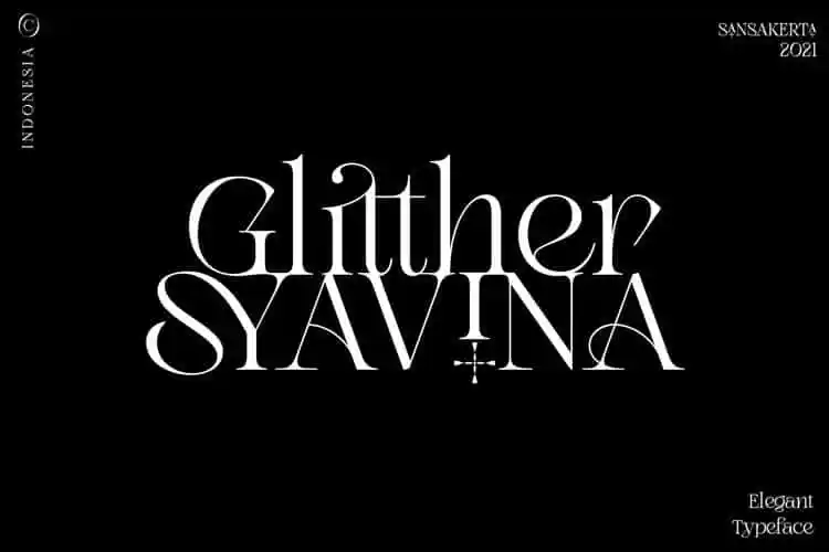 Glitther Syavina Serif Font
