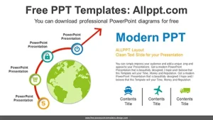Global Ascending Arrow PPT Diagram