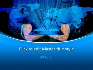 Global Business Man PowerPoint Template