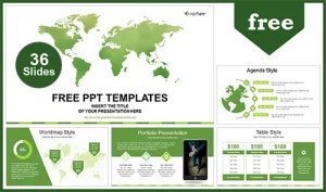 Global Business Map PowerPoint Template