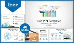 Global Logistics Network PowerPoint Templates