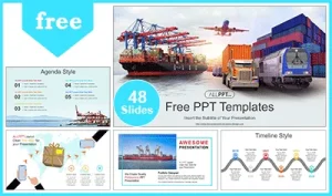 Global Logistics Partnership PowerPoint Templates