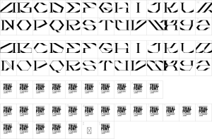 Mapa de caracteres da fonte Global Maker Font