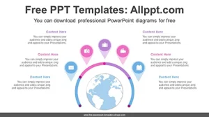 Global Map Placemark PowerPoint Diagram