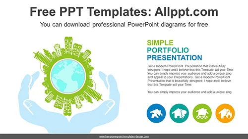 Global Real Estate PowerPoint Diagram