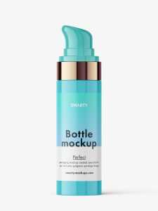 Glossy airless bottle mockup