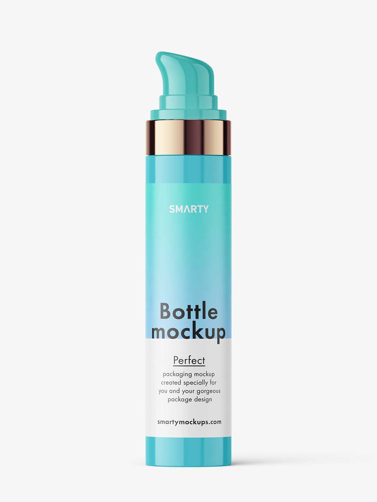 Glossy airless bottle mockup