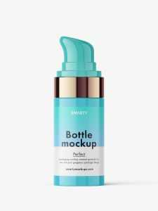 Glossy airless bottle mockup