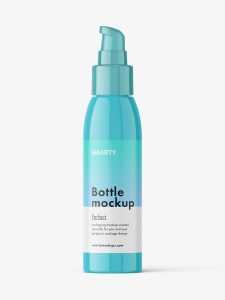 Glossy airless bottle mockup