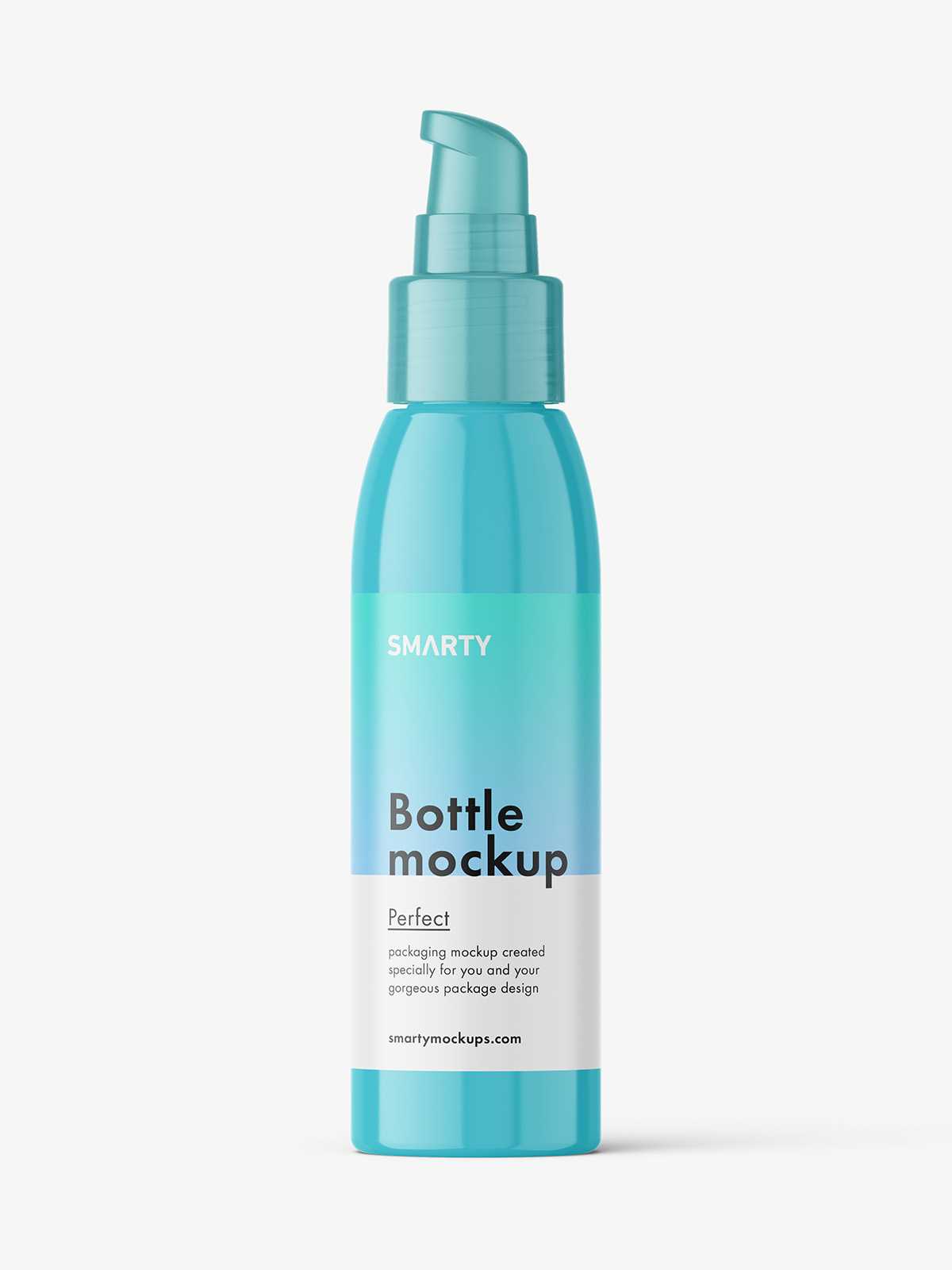 Glossy airless bottle mockup