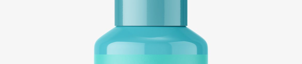 Glossy airless pump bottle mockup