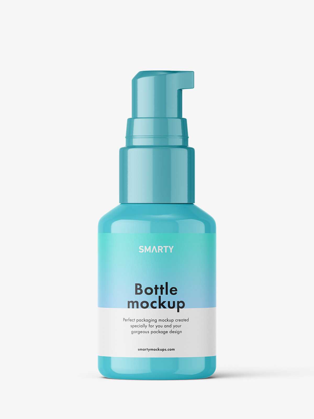 Glossy airless pump bottle mockup