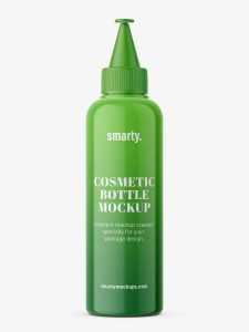 Glossy applicator bottle mockup