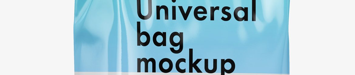 Glossy bag mockup