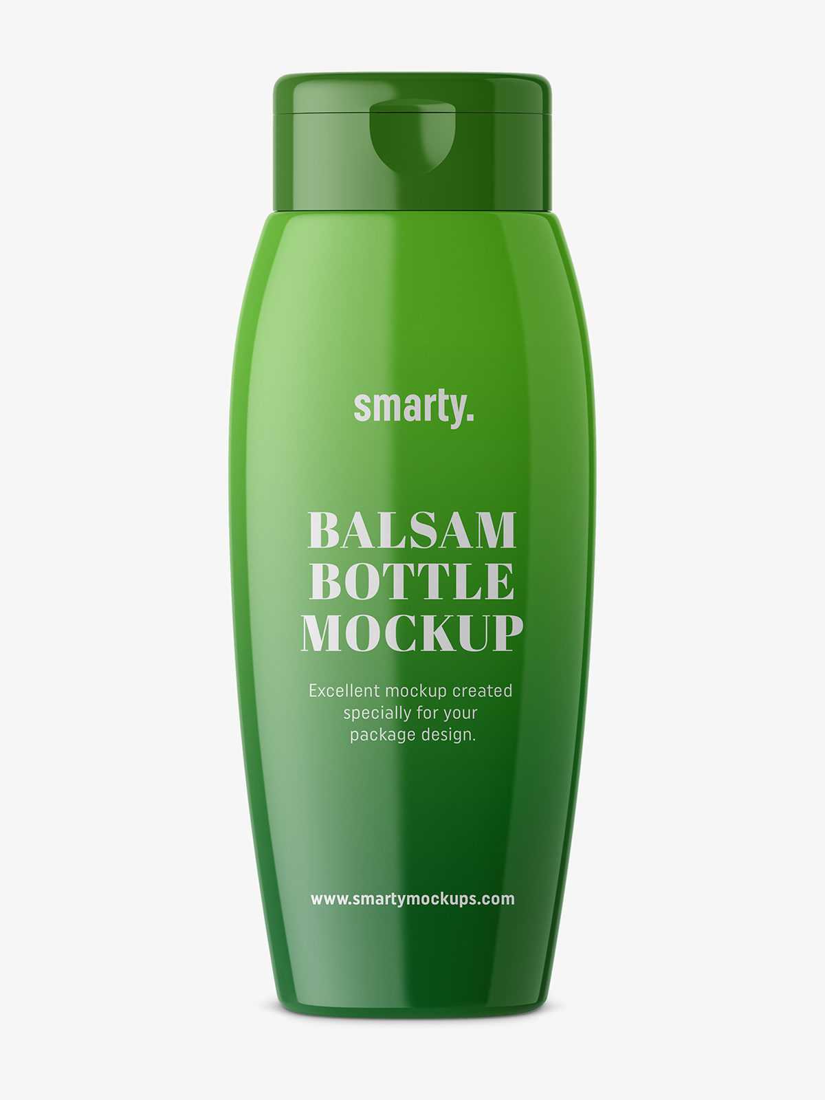 Glossy balsam bottle mockup