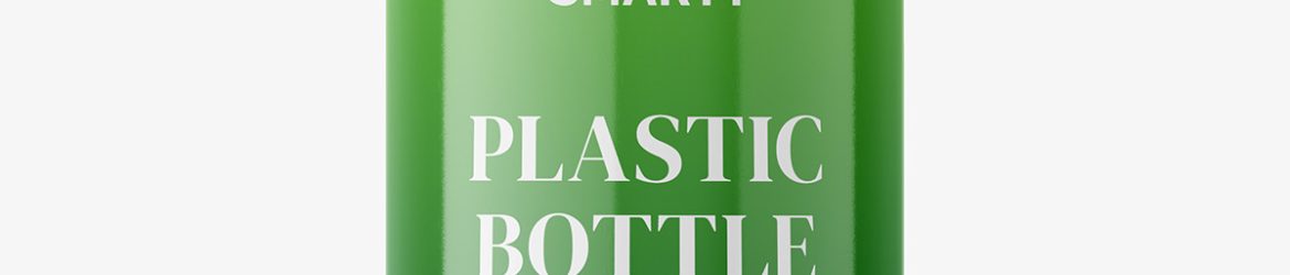 Glossy bottle mockup